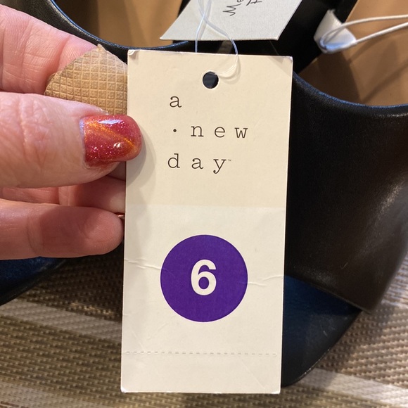 Black Vira Heels - A New Day - 4” block heel, open square toe, broad upp… - Picture 6 of 11